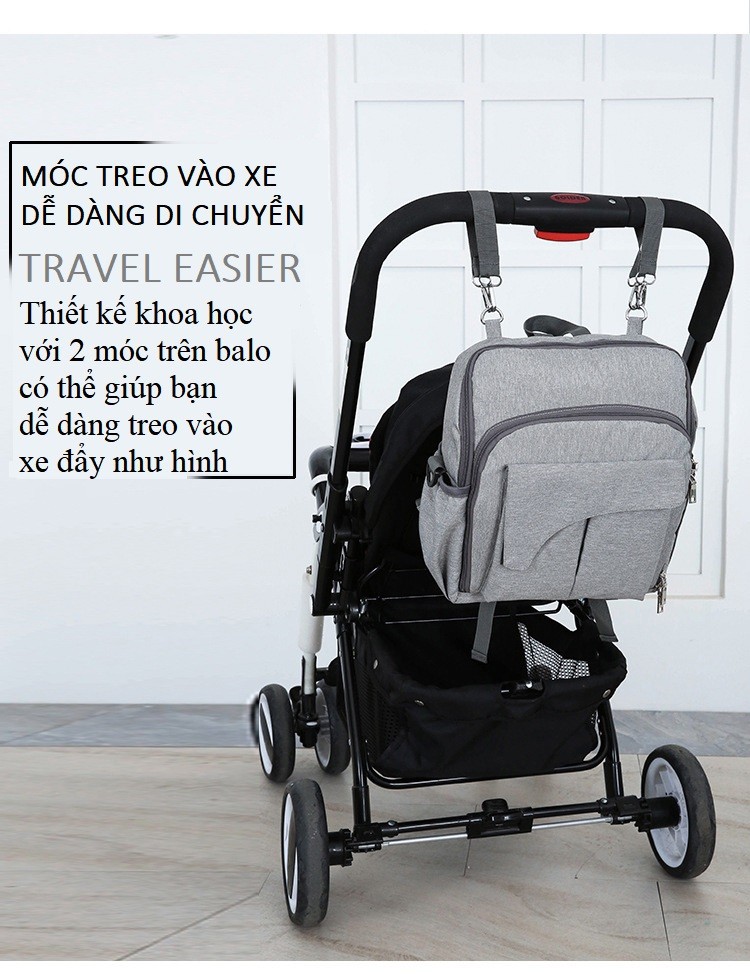 Balo đa năng tiện dụng cho mẹ và bé