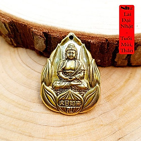 Dây chuyền mặt Phật Như Lai Đại Nhật hoa sen bằng đồng - MV02