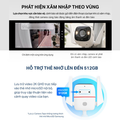 Camera Wifi Ngoài trời TP-Link Tapo C320WS - Độ phân giải 2K 4MP, Chống chịu thời tiết IP66, Có màu ban đêm, Còi báo động - HÀNG CHÍNH HÃNG