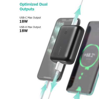 Pin Sạc Dự Phòng Siêu Mỏng 10.000 mAh Aukey PB-N83S -Hàng Chính Hãng