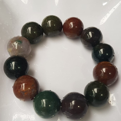 Vòng Nam Mới đá casidon size lớn 18mm Vòng đa sắc màu sáng bóng đẹp đeo sang tay ạ Nam tất cả các mệnh đeo hợp ạ