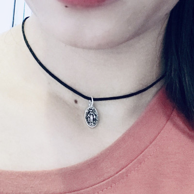 Dây chuyền mặt bạc hình đức mẹ maria - Ngọc Quý Gemstones