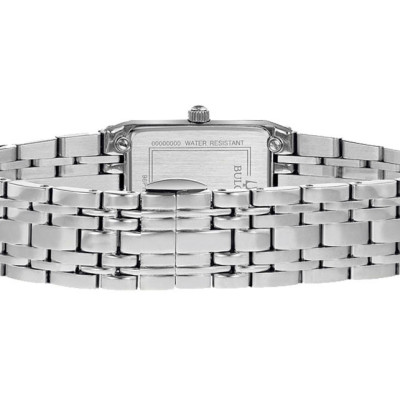 Đồng Hồ Nữ Bulova Đính Kim Cương Dây Thép Không Gỉ 96P202 - Mặt Đen
