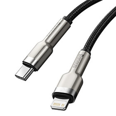 Cáp sạc nhanh iphone type c to lightling pd 20w Baseus Cafule Series Metal - dây sạc bọc dù cao cấp cho IP ipad - hàng chính hãng