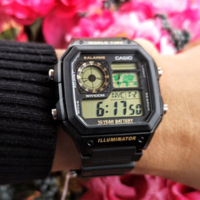 Đồng Hồ Nam Dây Nhựa Casio STANDARD AE-1200WH-1BV