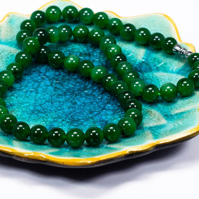 Chuỗi cổ đá ngọc bích mệnh hỏa, mộc - Ngọc Quý Gemstones