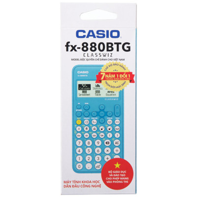 Máy Tính Casio Fx-880BTG - Màu Xanh