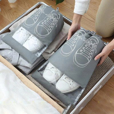 Túi Bảo Quản Giày Dép  Có Dây Rút , Túi Đựng Giày Đi Du Lịch Hoặc Cho Vào Vali Chống Bẩn Tiện Lợi