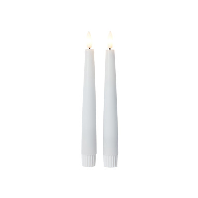 Nến điện | JYSK Askil | paraffin | trắng | bộ 2 chiếc | C18cm