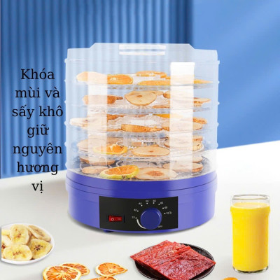 Máy sấy thực phẩm gia đình sấy khô siêu nhanh sấy hoa quả thịt cá tôm mực cực tiện.