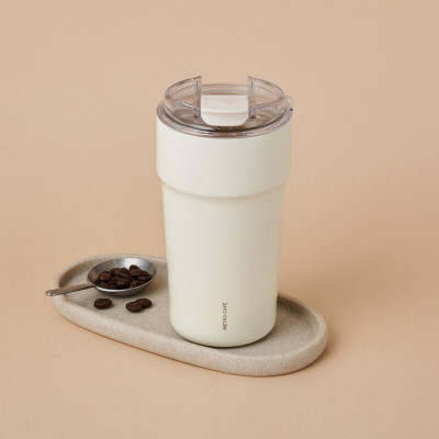 Ly giữ nhiệt 500ml LocknLock màu nâu LHC4357CHO Metro Cafe Tumbler, Hàng chính hãng, Thép 304 không gỉ, có dây đeo tay - JoyMall