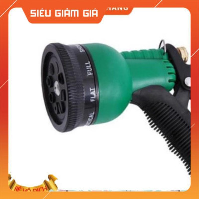 Vòi xịt rửa xe,Vòi phun nước tưới cây tăng áp thông minh 8 chế độ 815498 (cút đồng,nối đồng - dây trắng)