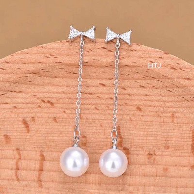 Bông tai bạc tua trai chất liệu bằng bạc s925 MS055