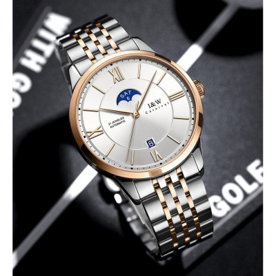 Đồng hồ nam chính hãng IW CARNIVAL IW528G-4 Kính sapphire ,chống xước,Chống nước ,Bảo hành 24 tháng,Máy cơ (Automatic),Dây Kim loại Thép không gỉ 316L
