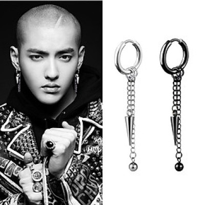 Khuyên tai bông tai hip hop nhiều mẫu phong cách Hàn Quốc 1 chiếc (có loại không cần xỏ lỗ tai)