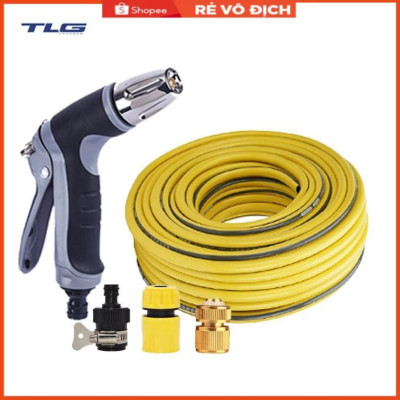 Bộ dây và vòi xịt rửa xe tưới cây tăng áp 3-5M(cút đồng nối 712-1) 206817