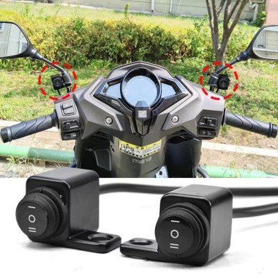 Công Tắc Đèn 3 Chế Độ Gắn Chân Gương Chống Nước Lắp Xe Máy Xe Điện - Hàng Hợp Kim Cao Cấp, Loại Tốt, ĐÈN TRANG TRÍ , ĐỒNG HỒ TREO TƯỜNG