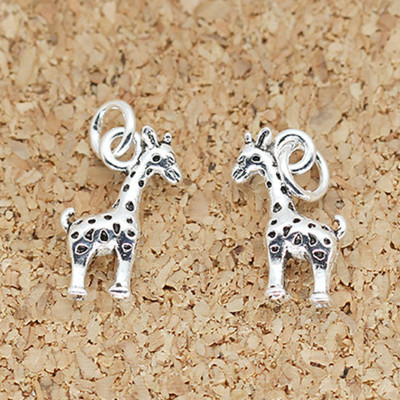 Combo 3 cái charm bạc hình hươu cao cổ treo - Ngọc Quý Gemstones