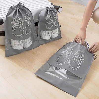 Túi Bảo Quản Giày Dép  Có Dây Rút , Túi Đựng Giày Đi Du Lịch Hoặc Cho Vào Vali Chống Bẩn Tiện Lợi