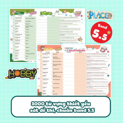 Sách - Takenote Ielts 3000 Từ Vựng Theo Chủ Đề - Band 5.5 - Tập 1 - Megabook