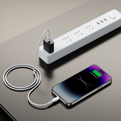 Dây cáp sạc nhanh 2.4A USB-A to L cho iPhone / iPad Hiệu WIWU Starlink - Chuẩn sạc MFI, chống rối, đầu cáp siêu bền, công nghệ AI chống cháy nổ iP 7 8 X Xs Max 11 12 13 14 Pro Max Plus iPad Air Mini - Hàng nhập khẩu