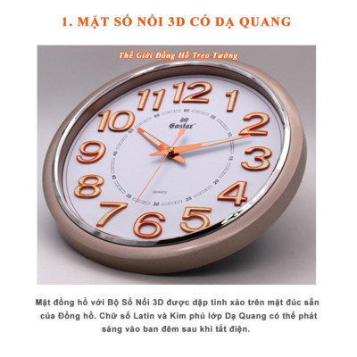 Đồng Hồ KIM TRÔI EASTAR Cao Cấp Tròn CỔ ĐIỂN Có DẠ QUANG - Bảo Hành 1 Năm - Tặng Pin Maxell
