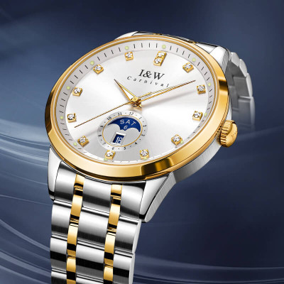Đồng hồ nam chính hãng IW Carnival  IW625G-1 ,kính sapphire,chống xước,chống nước 50m,Bh 24 tháng,máy cơ (automatic)