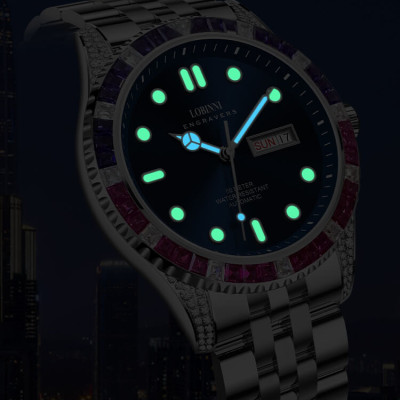 Đồng hồ nam chính hãng LOBINNI L19036-1,Kính Sapphire,chống xước,chống nước 50M,BH 24 tháng,máy cơ(Automatic)