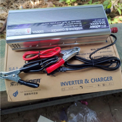 Inverter chuyển đổi điện 12v lên 220v 1000w  CÔNG SUẤT ĐỦ có sạc ắc quy 10a 2IN1