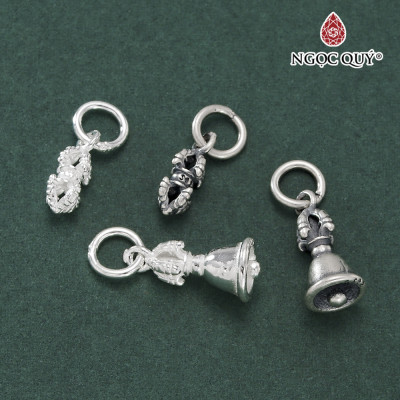 Charm bạc chùy kim cang treo - Ngọc Quý Gemstones