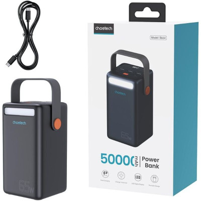 Pin sạc dự phòng Choetech B664 công suất 65W 50000mAh dung lượng siêu khủng  (hàng chính hãng)