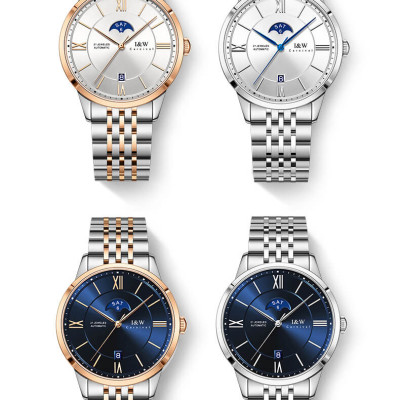 Đồng hồ nam chính hãng IW CARNIVAL IW528G-4 Kính sapphire ,chống xước,Chống nước ,Bảo hành 24 tháng,Máy cơ (Automatic),Dây Kim loại Thép không gỉ 316L