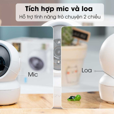 Camera WIFI EZVIZ H6C 4MP - Độ Phân Giải 2K, Xoay 360 độ, Đàm Thoại 2 Chiều - Hàng chính hãng