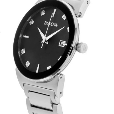 Đồng Hồ Nam Bulova Dây Thép Không Gỉ 96D121 - Mặt Đen