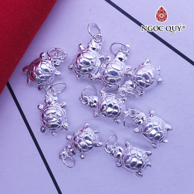 Charm bạc con rùa treo - Ngọc Quý Gemstones