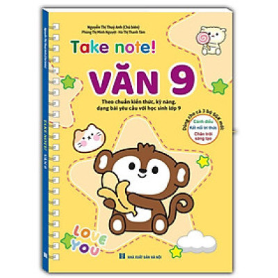 Sách - Take Note Văn 9 - Không Lò Xo - Dùng Cho Cả 3 Bộ SGK Mới - Minh Thắng