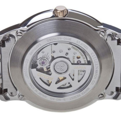 Đồng Hồ Nam Citizen Dây Thép Không Gỉ NB0024-54A - Mặt Trắng (Sapphire)