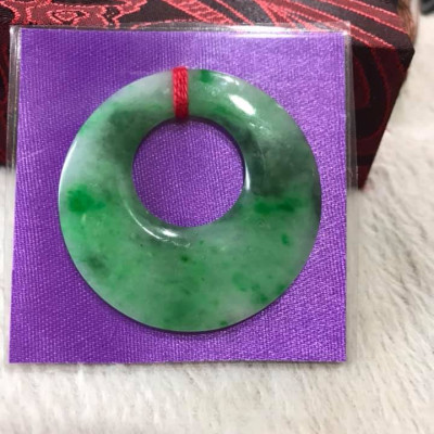 MẶT DÂY CHUYỀN ĐỒNG ĐIẾU KIỂU TO XANH NGỌC CẨM THẠCH SIZE 36mm x Dầy 3,5mm BỌC LÊN MẶT DÂY CHUYỀN ĐẸP Ạ