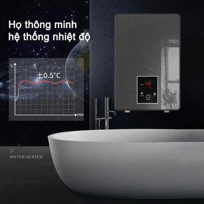 Máy nước nóng trực tiếp có cài đặt nhiệt độ, làm nóng tức thì, hàng thái lan (TẶNG ÁT CHỐNG GIẬT)