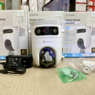 EZVIZ H9c 3K 10MP , 2K 6MP, Camera 2 Mắt WiFi Ngoài Trời Xoay 360 ống kính kép có màu ban đêm-Hàng chính hãng