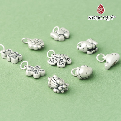 Charm bạc hình đám mây dễ thương treo - Ngọc Quý Gemstones