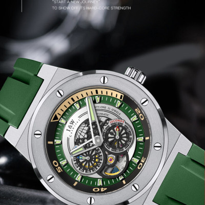 Đồng hồ nam chính hãng IW CARNIVAL IW619G-3 Kính sapphire ,chống xước,Chống nước 50m,Bảo hành 24 tháng,Máy cơ (Automatic),Dây cao su cao cấp,thiết kế lộ cơ thể thao