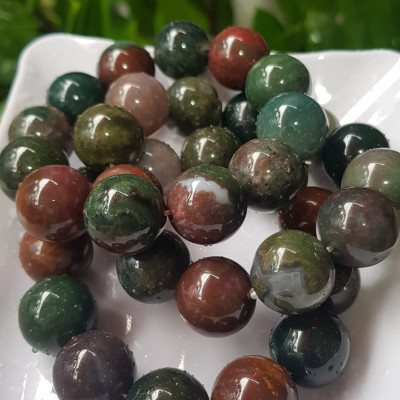 Vòng Nam Mới đá casidon size lớn 18mm Vòng đa sắc màu sáng bóng đẹp đeo sang tay ạ Nam tất cả các mệnh đeo hợp ạ