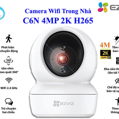 Camera Wifi Trong Nhà EZVIZ C6N 4MP 2K Quay Quét 355 độ - Đàm thoại 2 chiều - Hàng Chính Hãng