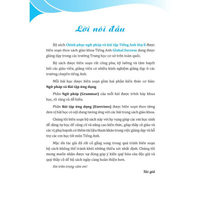 Sách - Global Success - Chinh Phục Ngữ Pháp Và Bài Tập Tiếng Anh Lớp 8 - Có Đáp Án - Tập 2 - Minh Thắng