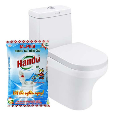 Combo 2 gói bột thông tắc bồn cầu bể phốt Hando 300Gr