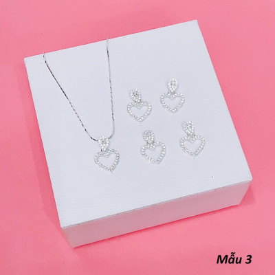 Dây chuyền nữ mặt trái tim chất liệu bạc s925 MS090