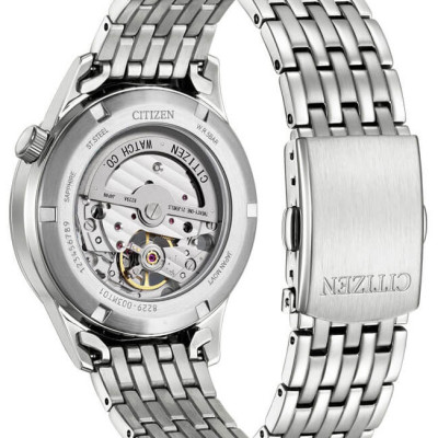 Đồng Hồ Nam Citizen Automatic NH9130-84L (40mm) - Cơ Lộ Máy - Dây Kim Loại - Kính Sapphire - Mặt Xanh