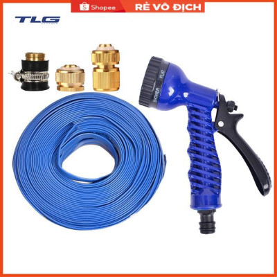 Bộ dây tăng áp 3 lần vòi xịt nước rửa xe, tưới cây loại 15m(cút đồng-nối đồng) 206843