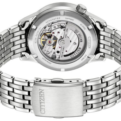 Đồng Hồ Nam Citizen Automatic NH9130-84L (40mm) - Cơ Lộ Máy - Dây Kim Loại - Kính Sapphire - Mặt Xanh